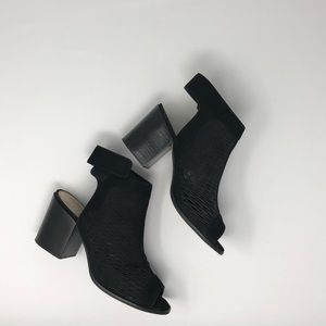 Vince Camuto black peep toe booties